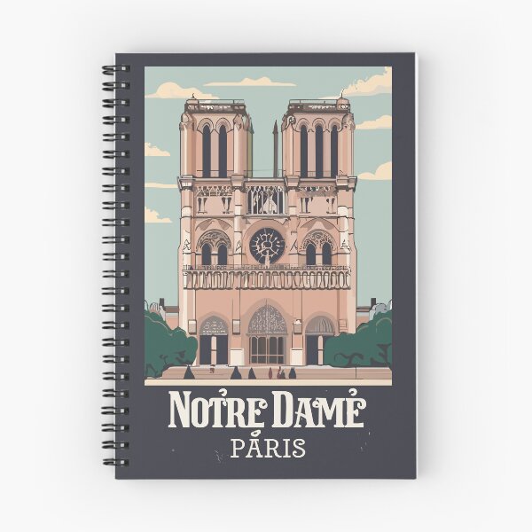 Item preview, A Vintage Travel Art of the Notre-Dame Cathedral in Paris - France  designed and sold by GoodOldVintage.