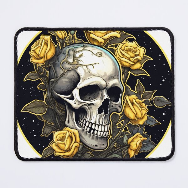 Item preview, Bones and Botany - Yellow Roses Death Stare designed and sold by Fantasy Masterpiece.