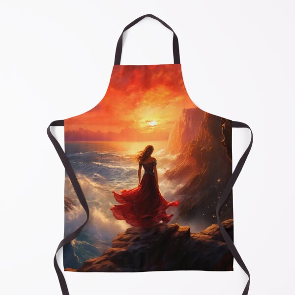 Item preview, Girl on the Rocky Beach at Sunset Watercolor Painting designed and sold by MargaretWiktor.
