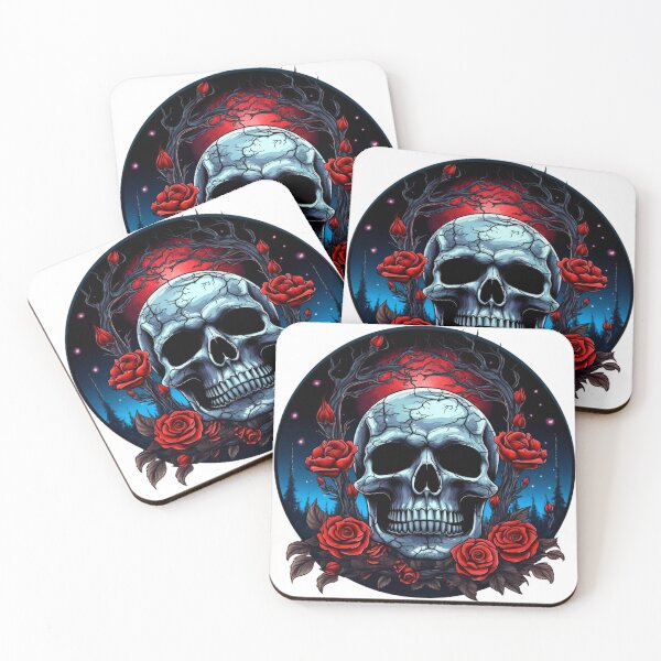Item preview, Bones and Botany - Red Roses Scarlet Moon designed and sold by Fantasy Masterpiece.