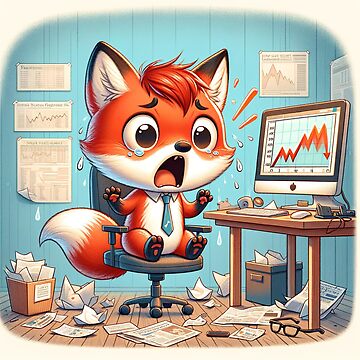Artwork thumbnail, Foxy Finance Fiasco: A Red Fox's Stock Market Meltdown by Mugs and Shirts