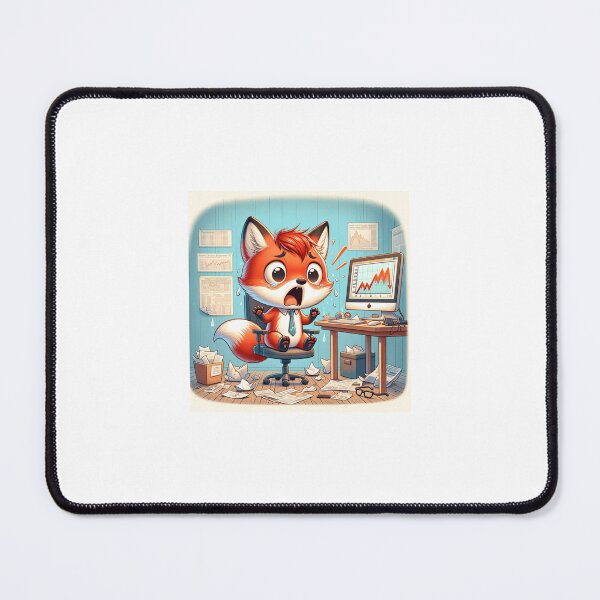 Item preview, Foxy Finance Fiasco: A Red Fox's Stock Market Meltdown designed and sold by Mugs and Shirts.