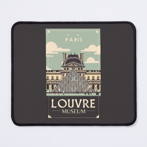 Item preview, A Vintage Travel Art of the Louvre Museum in Paris - France  designed and sold by GoodOldVintage.