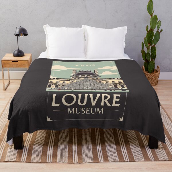 Item preview, A Vintage Travel Art of the Louvre Museum in Paris - France  designed and sold by GoodOldVintage.