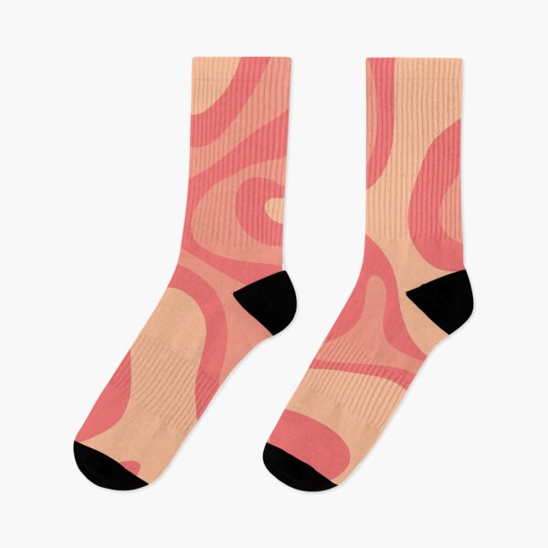 Item preview, Pink and Peach Smooth Contours Retro Contemporary Pastel Abstract Pattern designed and sold by kierkegaard.