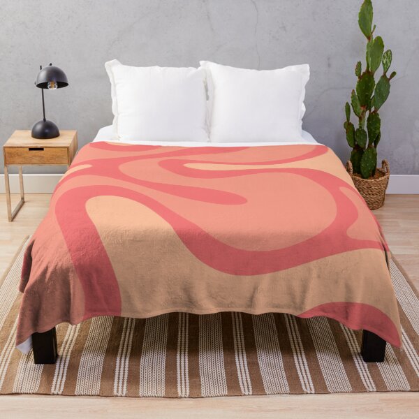 Item preview, Pink and Peach Smooth Contours Retro Contemporary Pastel Abstract Pattern designed and sold by kierkegaard.
