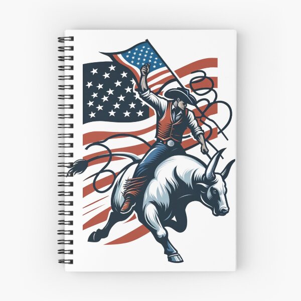 Item preview, Patriotic Rodeo: American Spirit Bull Rider designed and sold by RanchersRoots.