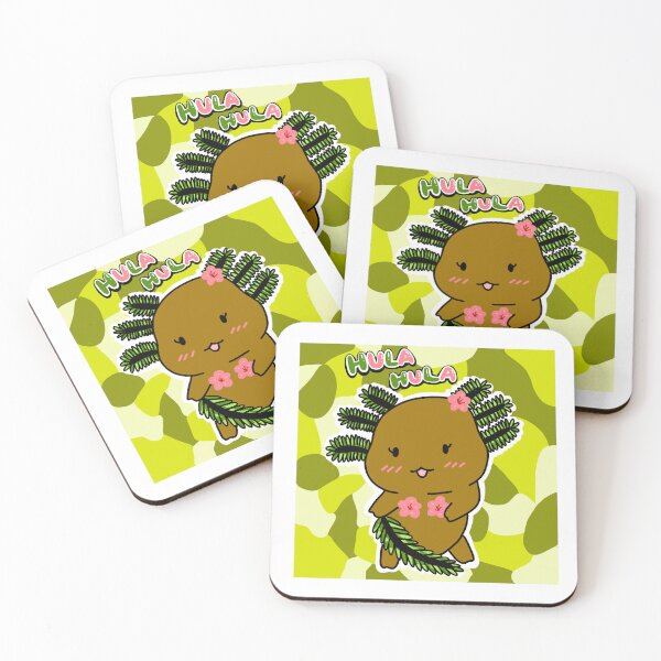 Item preview, Haato the Gang of Salamander :HULA HULA - Adorable Brownie Hula dancing Axolotl designed and sold by lazycat14.