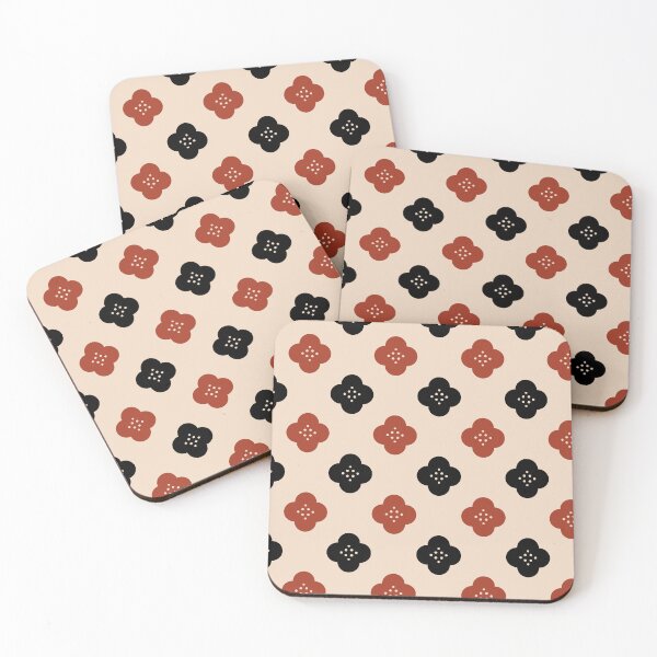 Item preview, Japanese Red and Black Flower Kimono Pattern designed and sold by EmiDoodlesJapan.