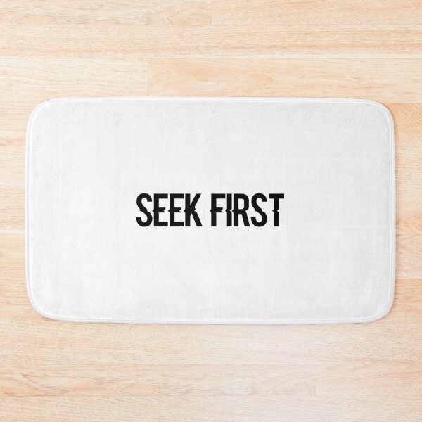 Item preview, Black Seek First Logo designed and sold by seekfirstmerch.
