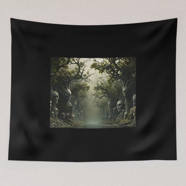 Item preview, fancy devil face magic forest satan fear river designed and sold by UILOVE.