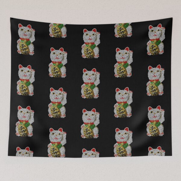 Item preview, Maneki Neko Lucky Cat Dot Art Mosaic designed and sold by MSBM Designs.