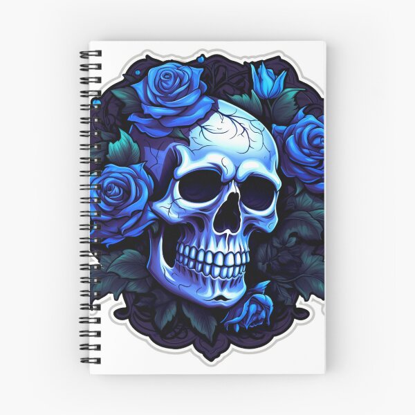Item preview, Bones and Botany - Skull and Blue Roses designed and sold by Fantasy Masterpiece.