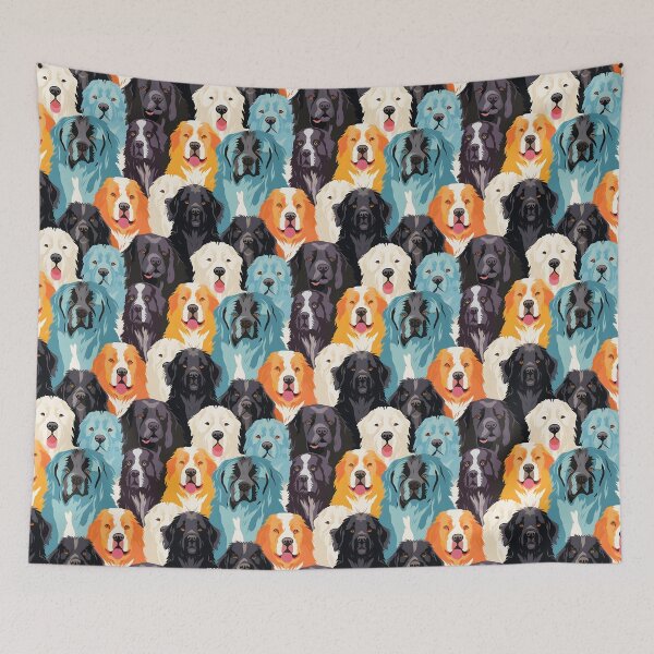 Item preview, Newfoundland in Geometric camouflage pattern designed and sold by forget45studio.