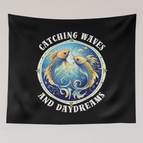 Item preview, Catching Waves And Daydreams. pisces symbol designed and sold by ZodiacWonders.