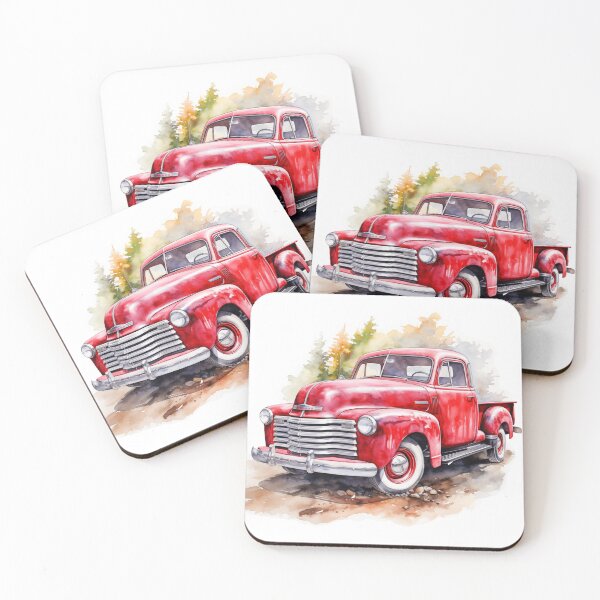 Item preview, 1950s Pickup Truck Classic Car Watercolor Print  designed and sold by StefNomadLife.