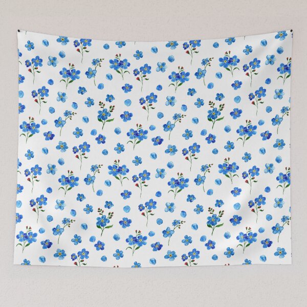 Item preview, Watercolor forget me not flowers  designed and sold by pinkyfish1010.
