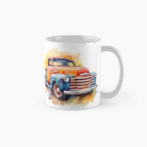 Item preview, 1950s Pickup Truck Classic Car Watercolor Print designed and sold by StefNomadLife.