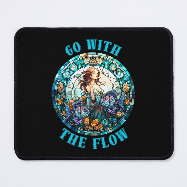 Item preview, Go With The Flow. pisces quote designed and sold by ZodiacWonders.