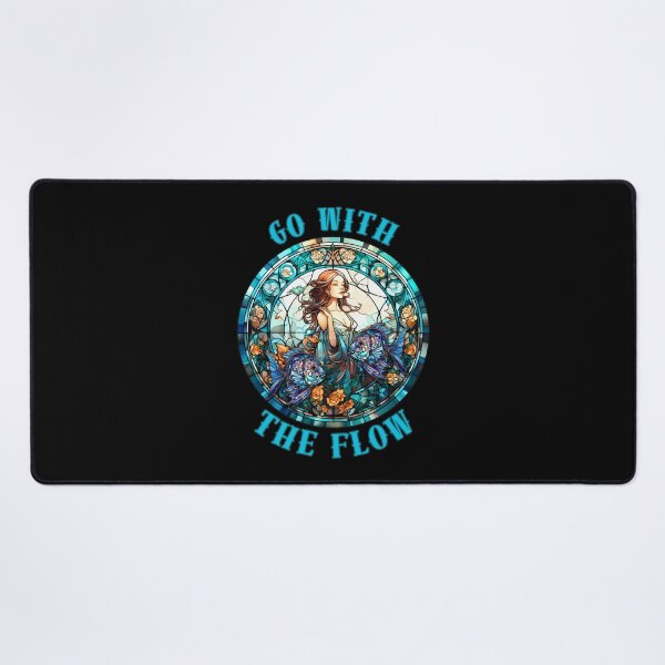Item preview, Go With The Flow. pisces quote designed and sold by ZodiacWonders.