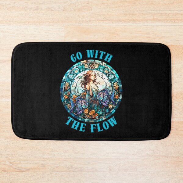 Item preview, Go With The Flow. pisces quote designed and sold by ZodiacWonders.