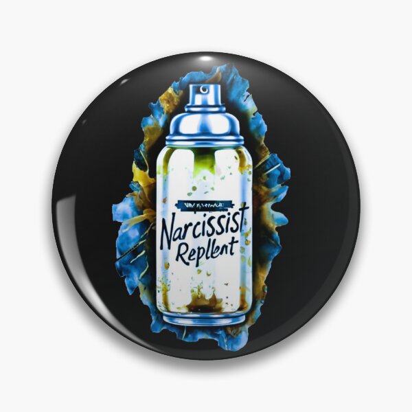Item preview, Can Of Narcissist Repellent In Silver Blue Water Colour Style designed and sold by Vintage Hustle.