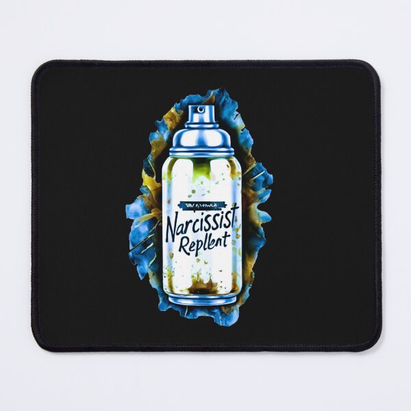 Item preview, Can Of Narcissist Repellent In Silver Blue Water Colour Style designed and sold by Vintage Hustle.