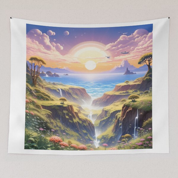 Item preview, a tranquil sunrise forest  world designed and sold by JangmiHorang.