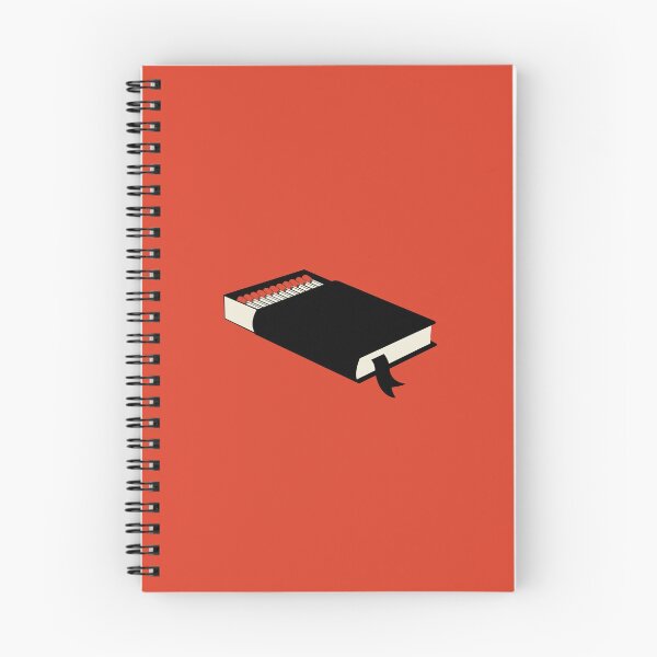 Item preview, Fahrenheit 451 Matchbox Book Cover Sticker designed and sold by HexTech Market.