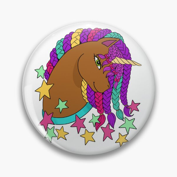 Item preview, Black Unicorn | Afro Unicorn With Braided Mane designed and sold by Shakira Rivers.