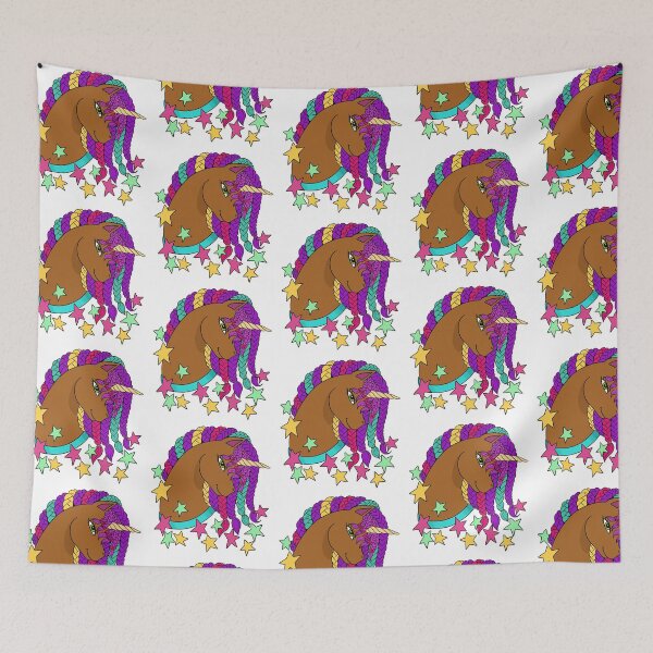 Item preview, Black Unicorn | Afro Unicorn With Braided Mane designed and sold by Shakira Rivers.