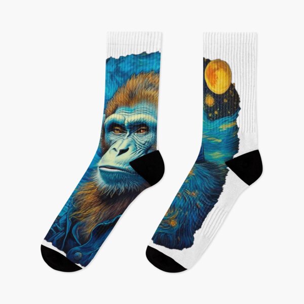 Item preview, The Wise Monkey at a Starry Night designed and sold by OnlyClassicArt.