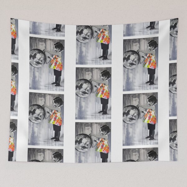 Item preview, Banksy Save My World designed and sold by RoleyPoleyHami.
