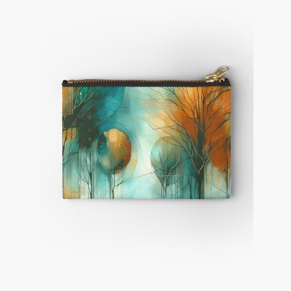 Item preview, Abstract Trees Turquoise and Gold designed and sold by heartsake.