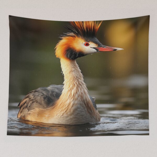 Item preview, Water Spirits: Pūteketeke (Australasian crested grebe) designed and sold by Brendon987.