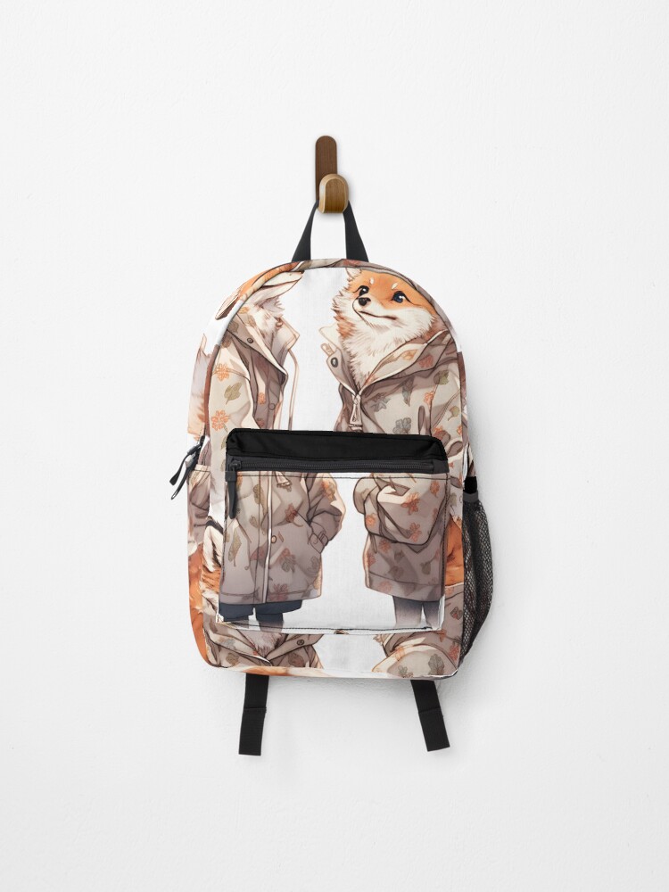 Thumbnail 1 of 3, Backpack, Fox Pattern designed and sold by FoxVibes.