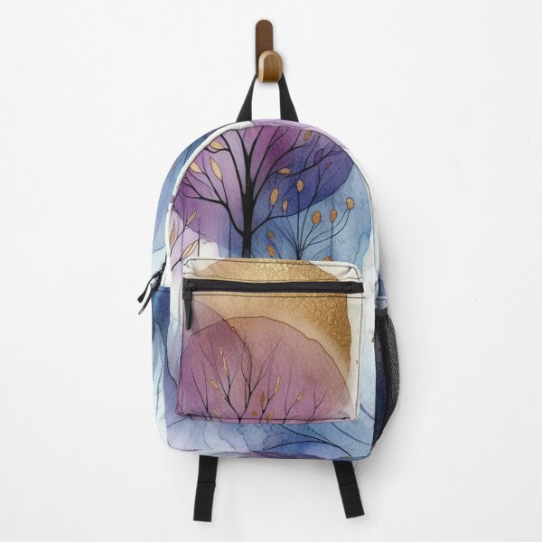 Item preview, Abstract Watercolor Trees Purple and Gold designed and sold by heartsake.