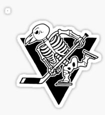 Pittsburgh Penguins Skeleton Logo Sticker