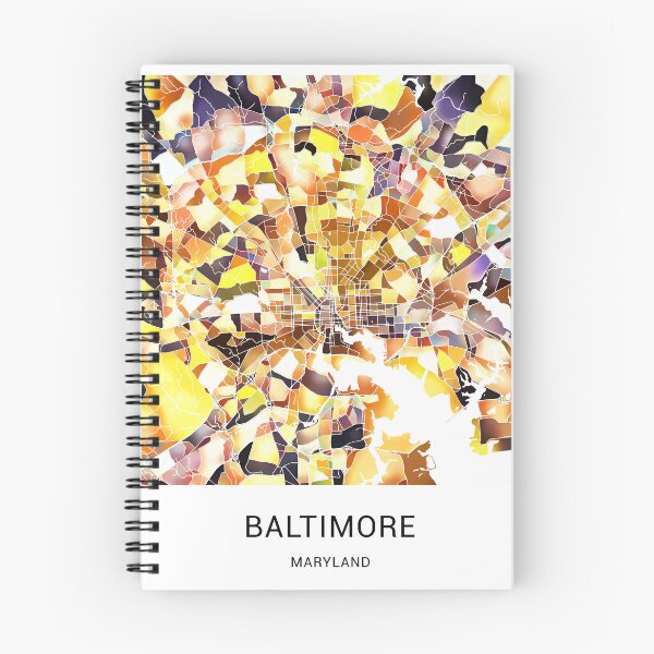 Item preview, Baltimore Maryland Named City Map - Golden Yellow designed and sold by StylishStacks.