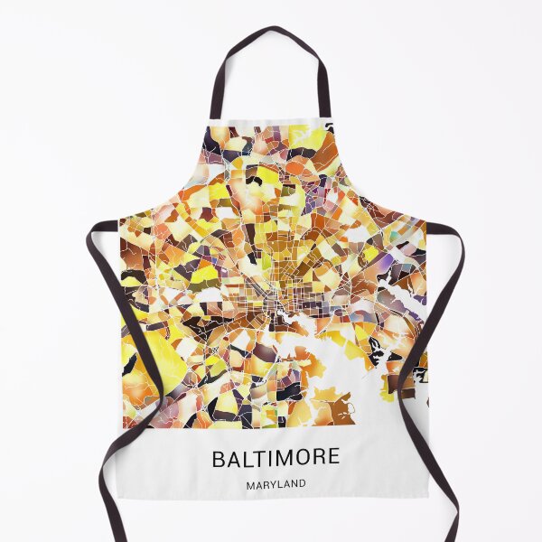 Item preview, Baltimore Maryland Named City Map - Golden Yellow designed and sold by StylishStacks.