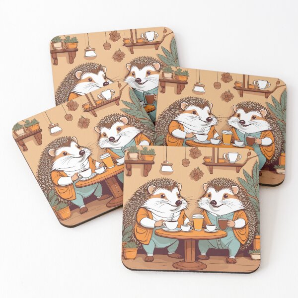 Item preview, Hedgehogs Tea Buddies Artwork designed and sold by WildlifeInc.