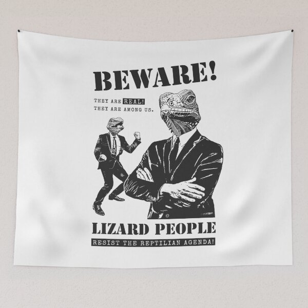 Item preview, Beware the Lizard People designed and sold by Darmoks-Geeks.