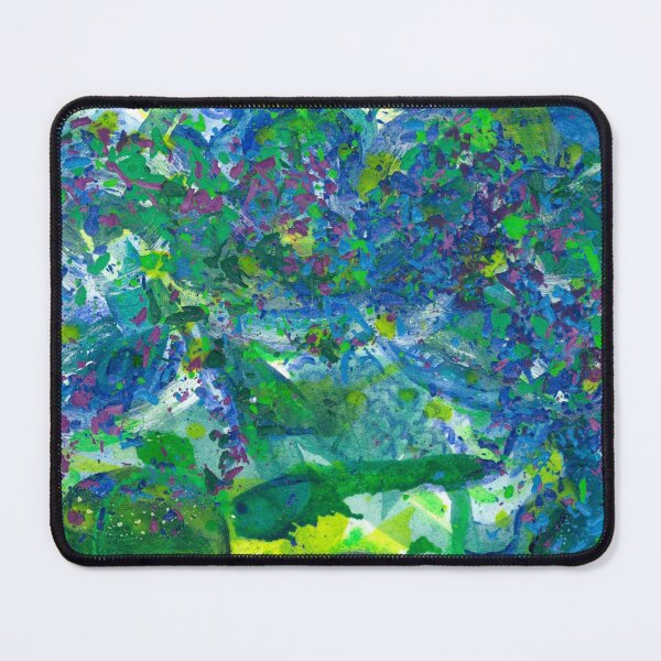 Item preview, Spiritual Guidance - The Birth Of My Art #121 Original Hand-painted Abstract Painting Detail 3 In Blue Green Purple Earth Tones Inspired By Gaia Mother Nature Spring Summer Rain Forest Aquatic Plants designed and sold by Rainbow Artist Orlando L.