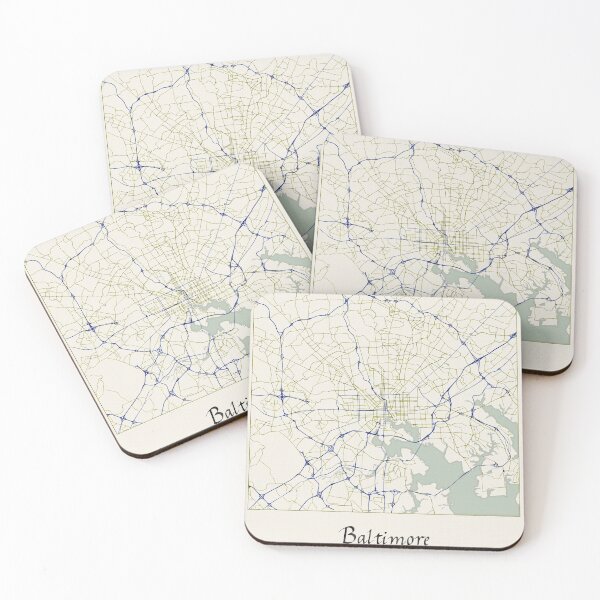 Item preview, Baltimore Maryland Named City Map - Hand-Drawn designed and sold by StylishStacks.