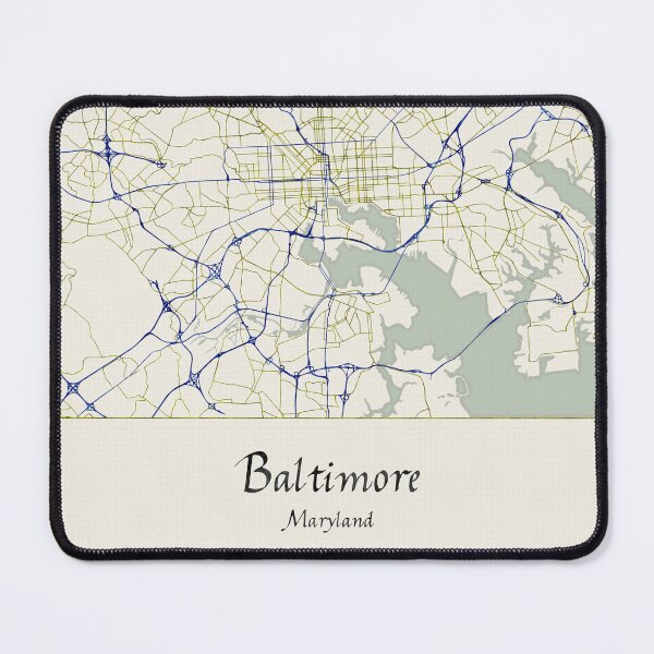 Item preview, Baltimore Maryland Named City Map - Hand-Drawn designed and sold by StylishStacks.