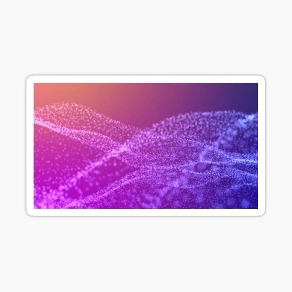 Artikel-Vorschau von Unscharfe Bokeh-Wellen sind Partikel. violett-blauer Farbverlauf auf dunklem Hintergrund. schöner abstrakter Hintergrund. Universum der Technologie, Teilchenfeld, abstrakte digitale Welle, designt und verkauft von MTShoppingLine.