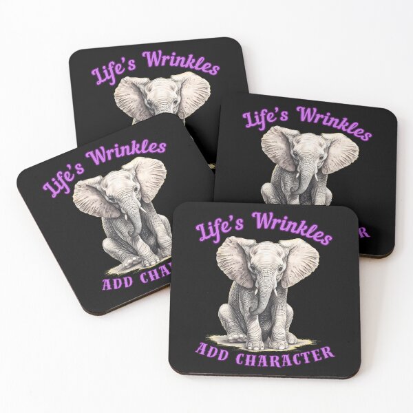 Item preview, Life’s Wrinkles Add Character. elephant face designed and sold by ElephantVibes.