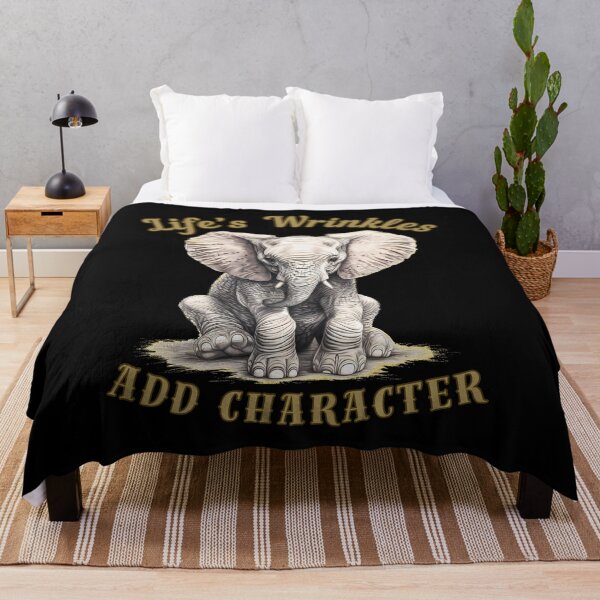 Item preview, Life’s Wrinkles Add Character. elephant portrait designed and sold by ElephantVibes.