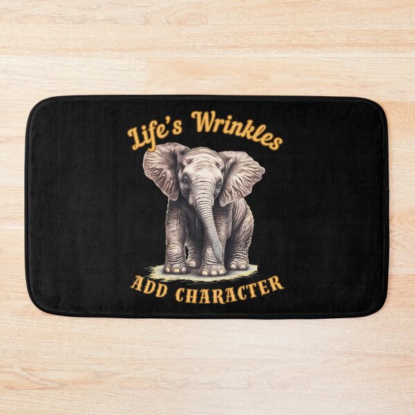 Item preview, Life’s Wrinkles Add Character. watercolor elephant designed and sold by ElephantVibes.