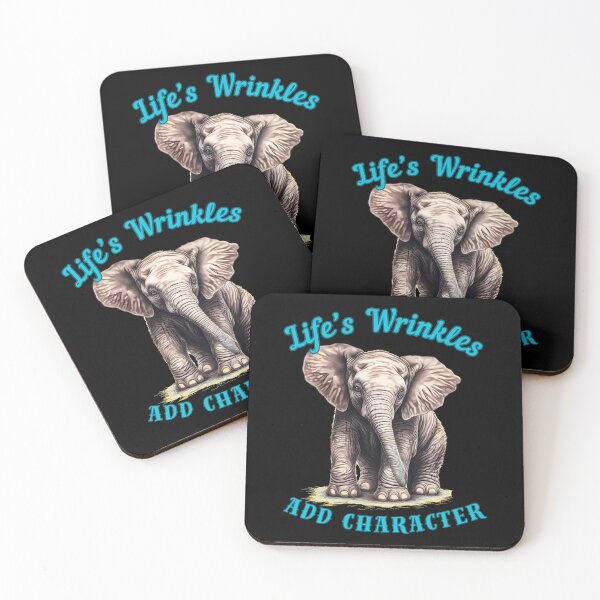 Item preview, Life’s Wrinkles Add Character. adorable elephant designed and sold by ElephantVibes.